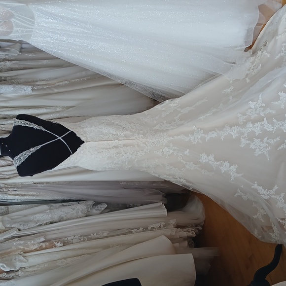 Modern All Lace Wedding Dress - Picture 4 of 5